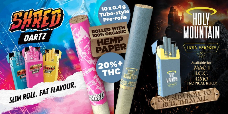 Organigram Launches New Tube-style Pre-rolls: SHRED Dartz and Holy Smokes